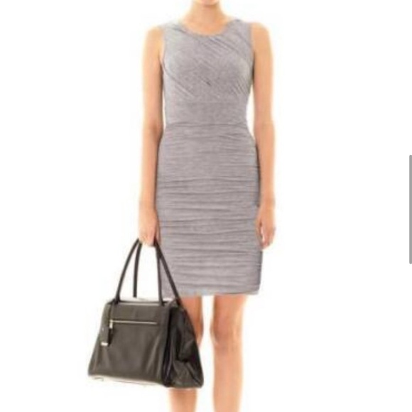 Diane Von Furstenberg Dresses & Skirts - DVF‎ Diane Von Furtenberg Angelina Ruched Jersey Dress Gray Medium Draped Mini
